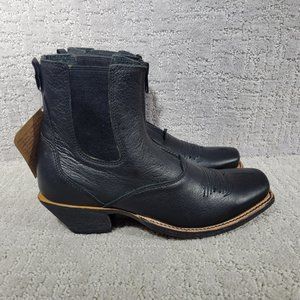 Twisted X Steppin' Out Gore Womens Size US 6.5B Black Leather Zip Chelsea Boots